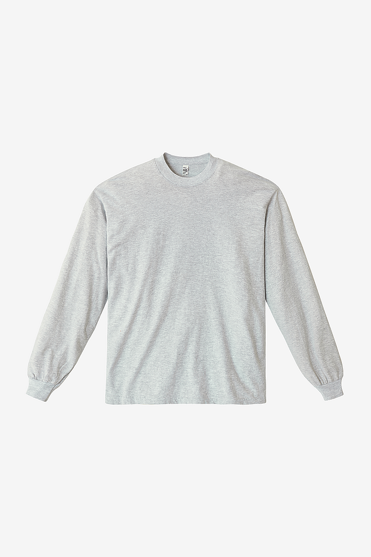 L/S Grmnt Dye Crew Neck 6.5oz ASH SupportIMG4