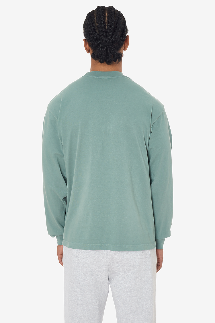 L/S Grmnt Dye Crew Neck 6.5oz ATLANTIC GREEN SupportIMG2