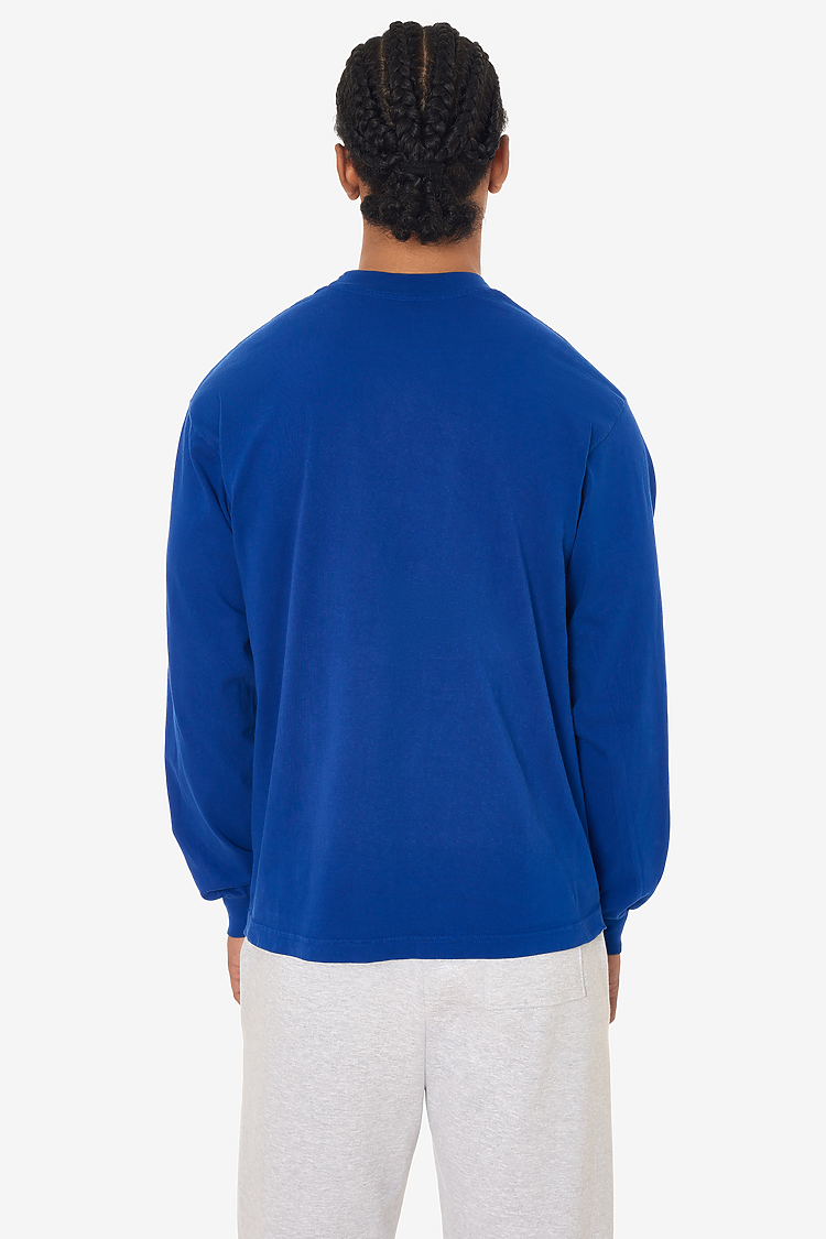 L/S Grmnt Dye Crew Neck 6.5oz COBALT BLUE SupportIMG3