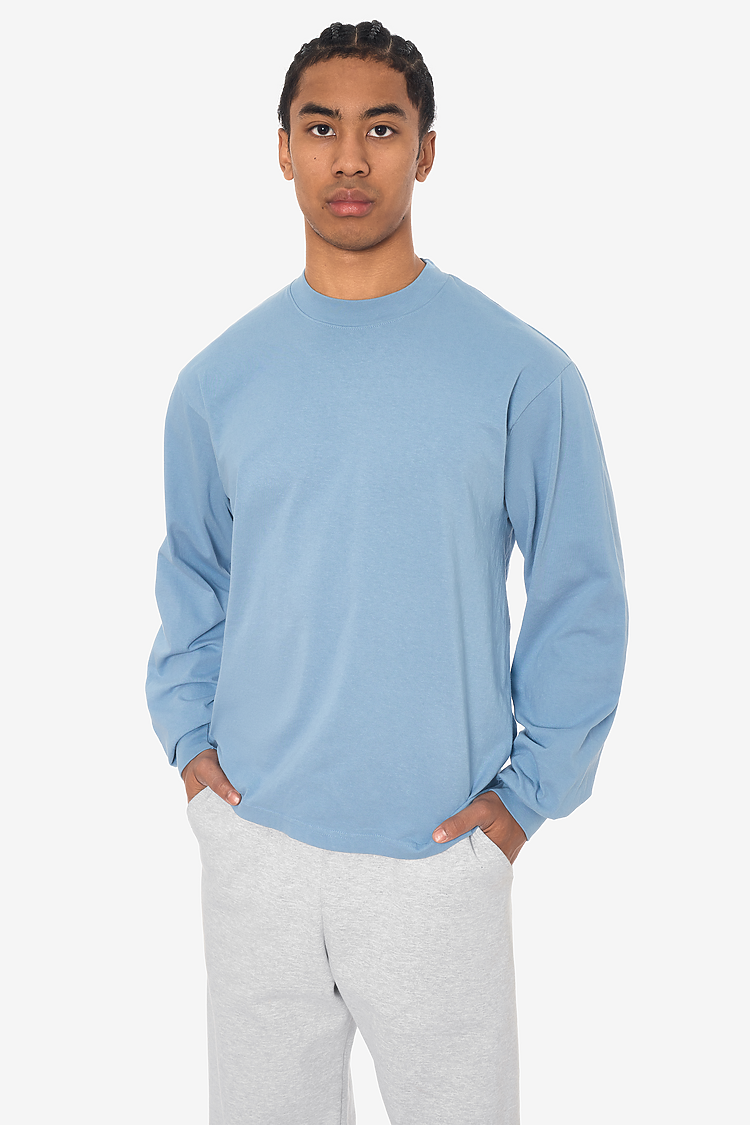 L/S Grmnt Dye Crew Neck 6.5oz CLEAR BLUE SupportIMG2