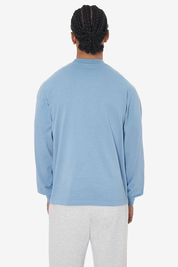 L/S Grmnt Dye Crew Neck 6.5oz CLEAR BLUE SupportIMG3