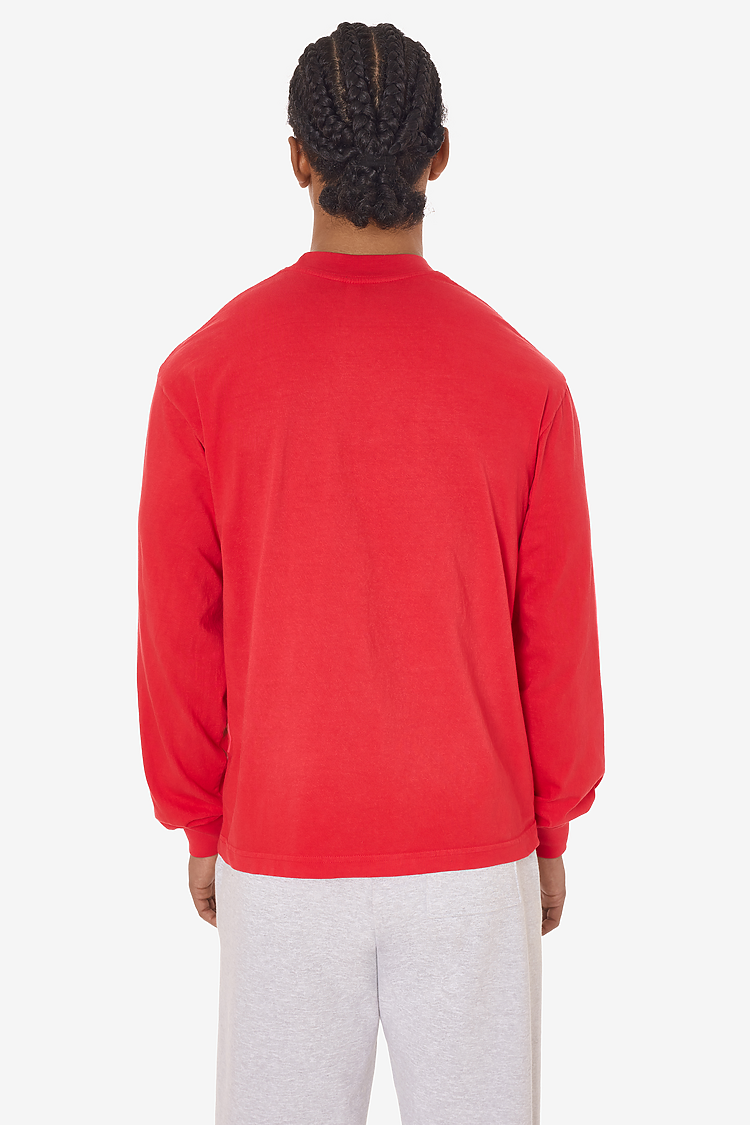 L/S Grmnt Dye Crew Neck 6.5oz TOMATO SupportIMG2