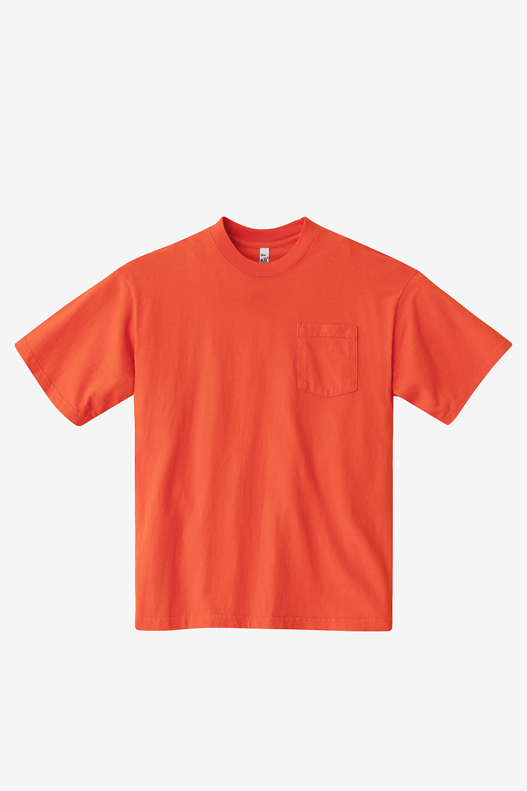 S/S Garment Dye Pocket Tee Bright Orange
