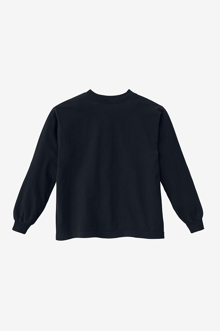 Kids 6.5 oz L/S Grmnt Dye Tee Black