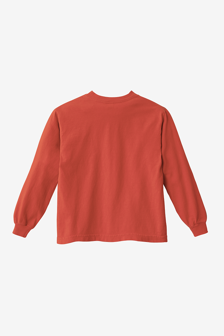 Kids 6.5 oz L/S Grmnt Dye Tee BRIGHT ORANGE