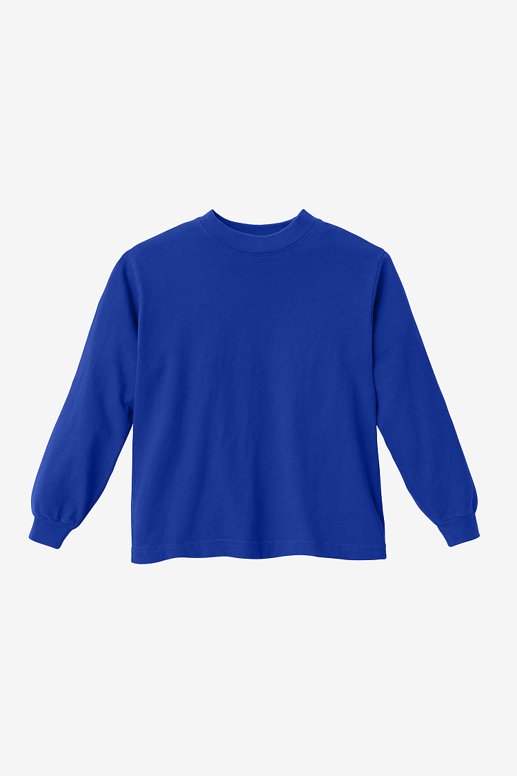 Kids 6.5 oz L/S Grmnt Dye Tee COBALT BLUE