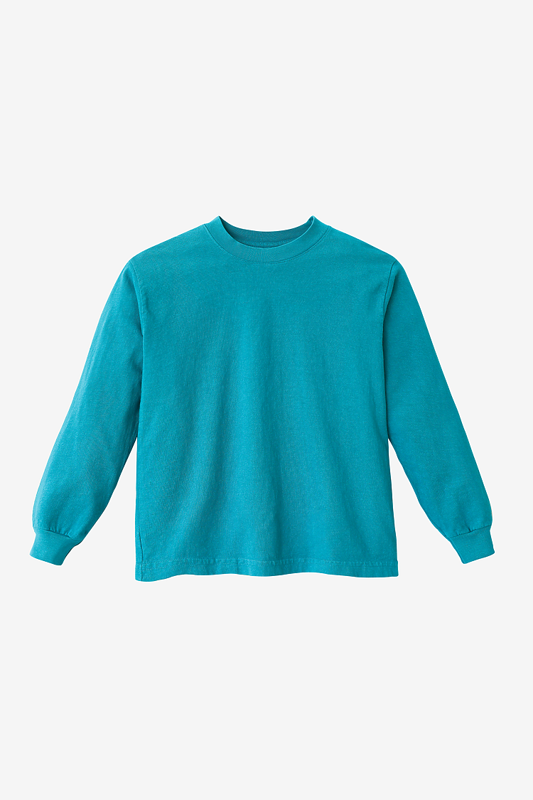 Kids 6.5 oz L/S Grmnt Dye Tee DARK TEAL