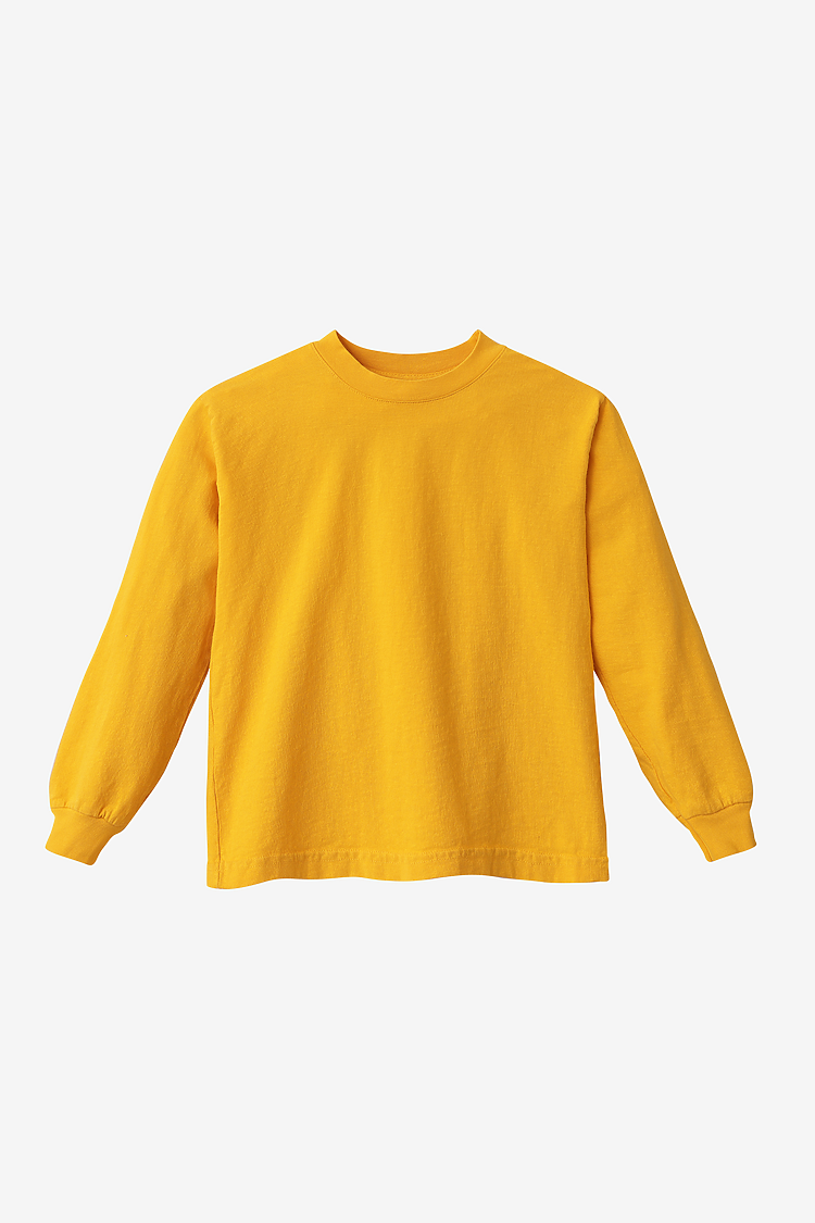 Kids 6.5 oz L/S Grmnt Dye Tee Gold
