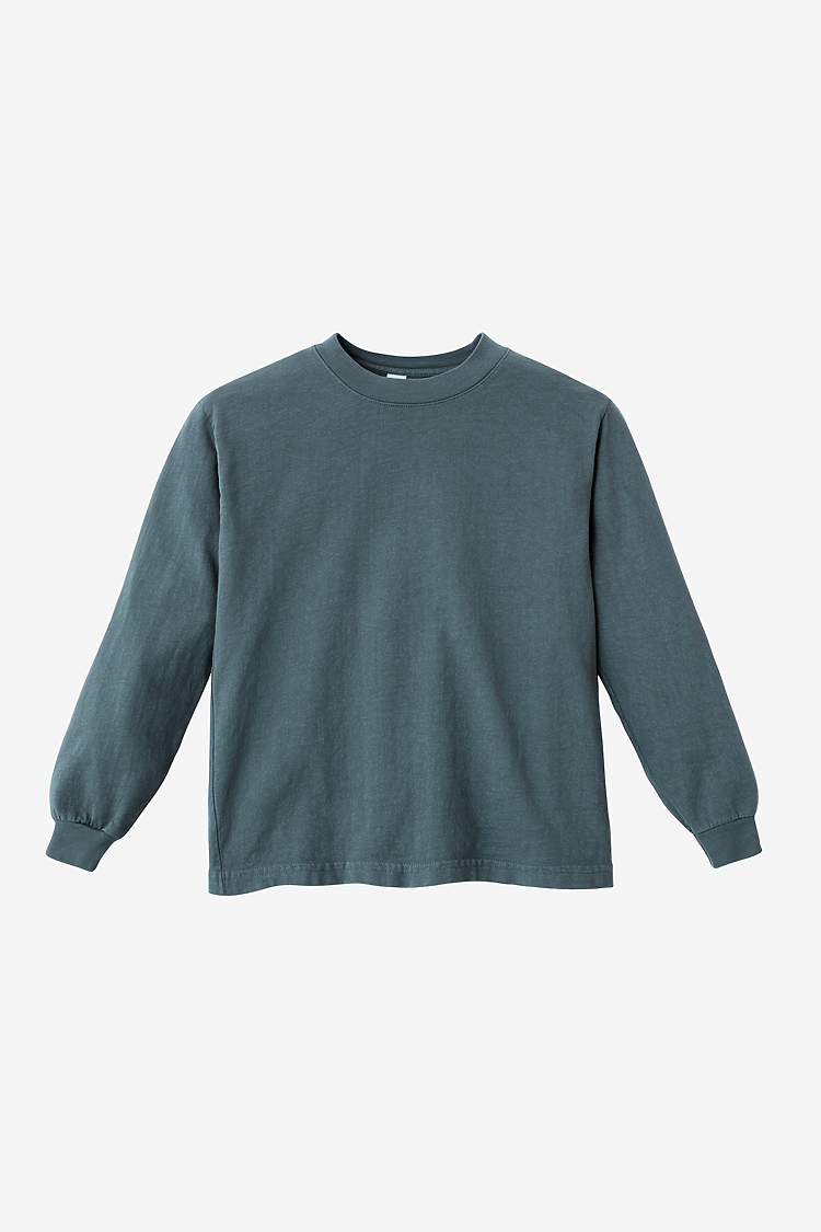 Kids 6.5 oz L/S Grmnt Dye Tee Spruce