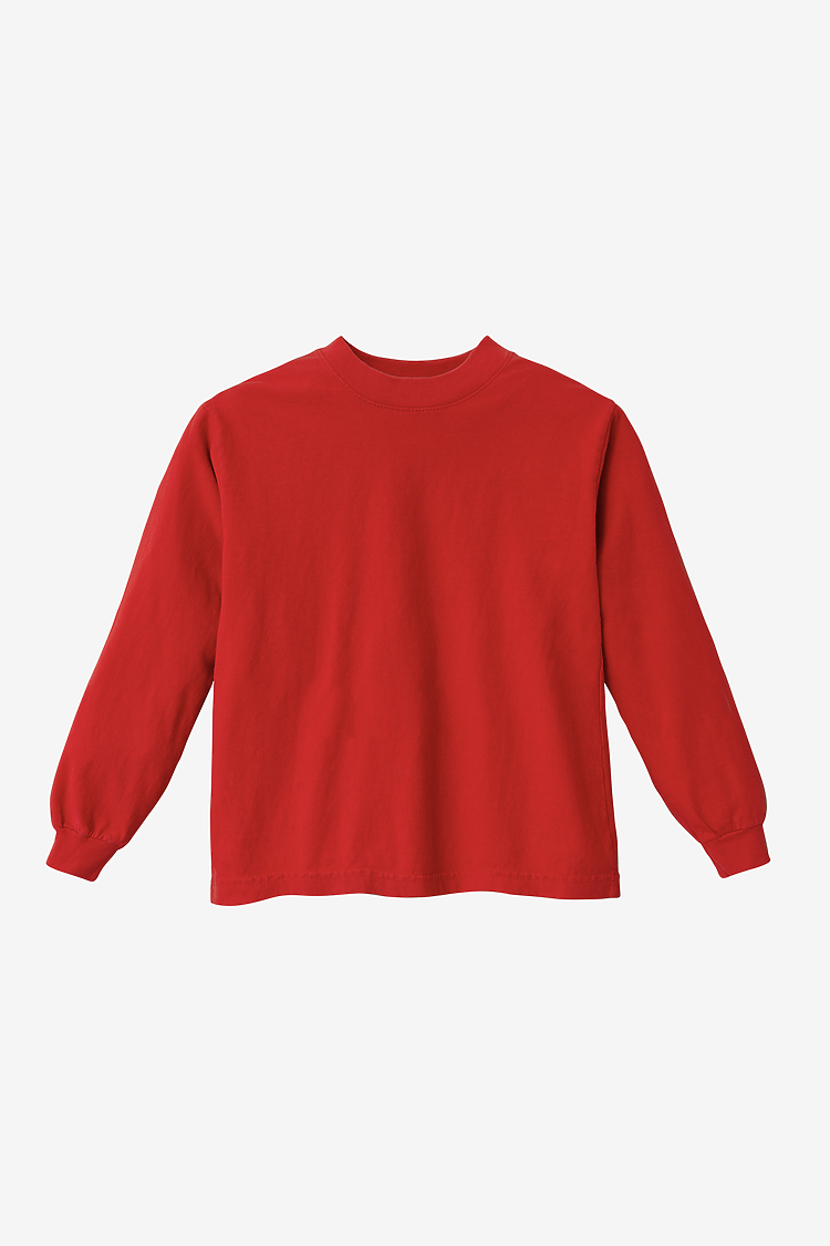 Kids 6.5 oz L/S Grmnt Dye Tee TOMATO