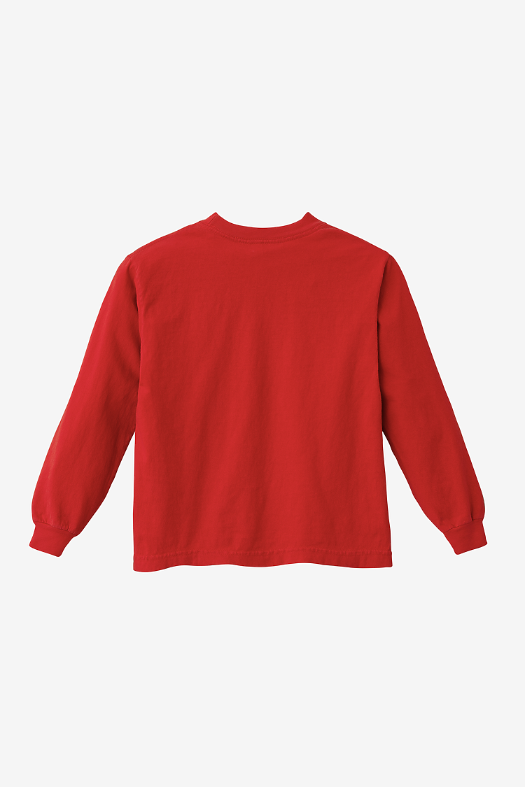 Kids 6.5 oz L/S Grmnt Dye Tee TOMATO