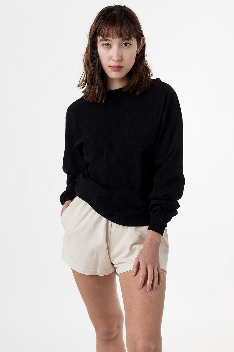 L/S Pocket Crew 6.5oz Black