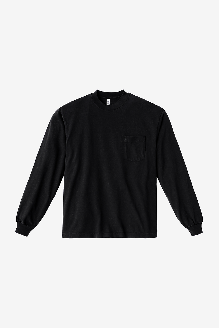 L/S Pocket Crew 6.5oz Black