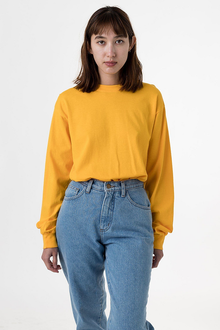 L/S Pocket Crew 6.5oz Gold