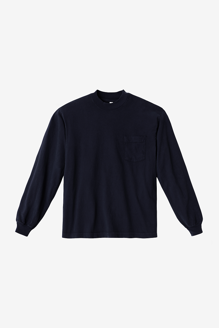L/S Pocket Crew 6.5oz NAVY