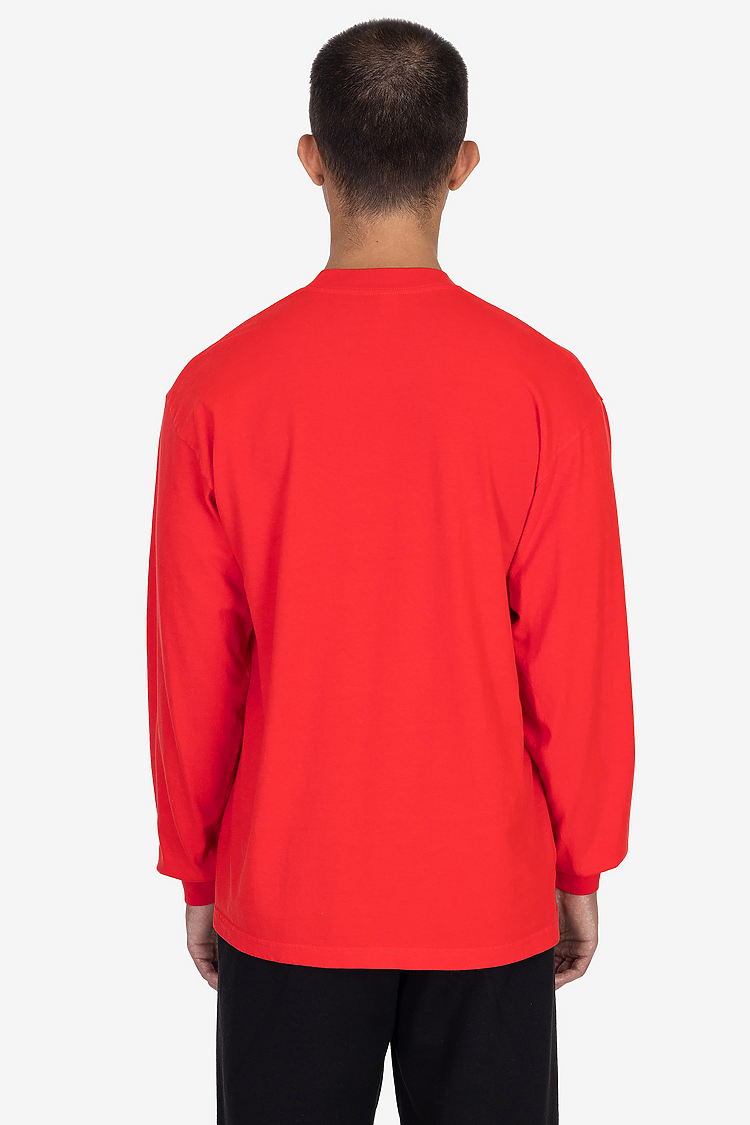 L/S Pocket Crew 6.5oz TOMATO