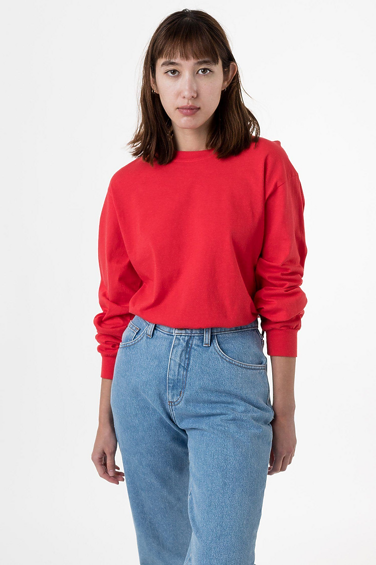 L/S Pocket Crew 6.5oz TOMATO