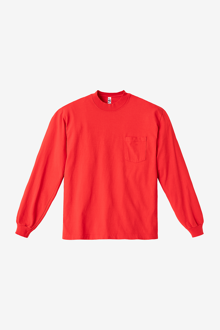 L/S Pocket Crew 6.5oz TOMATO