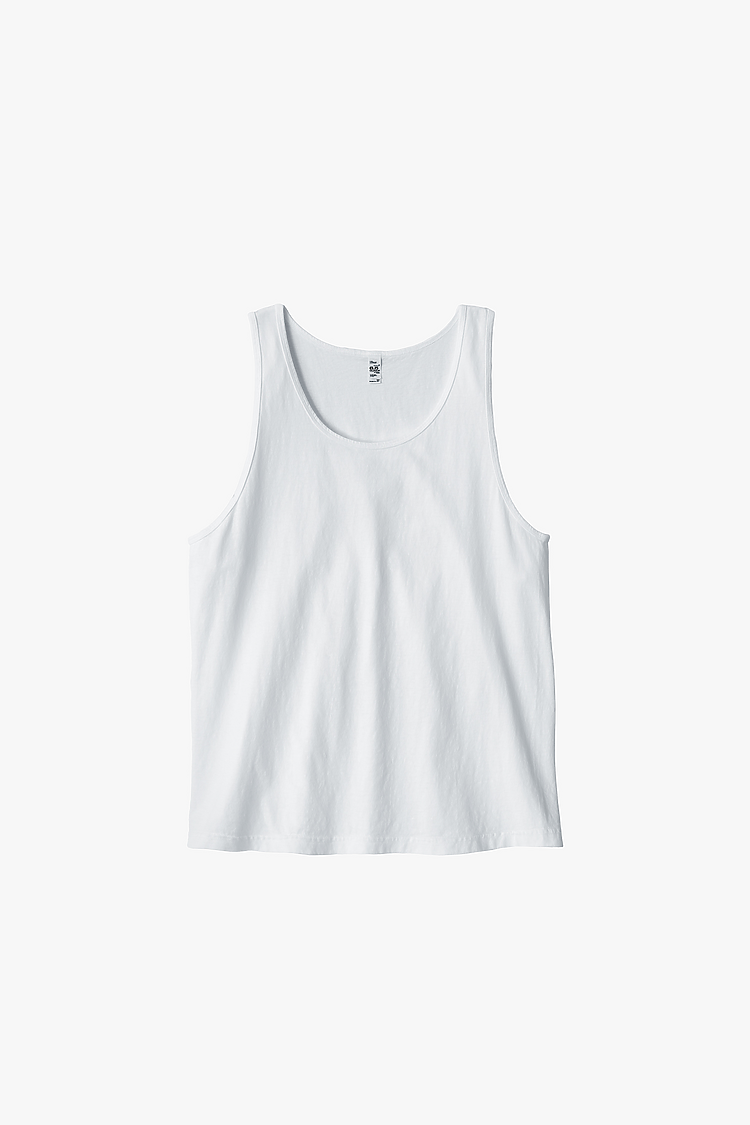 6.5 oz GD Basic Mens Tank WHITE