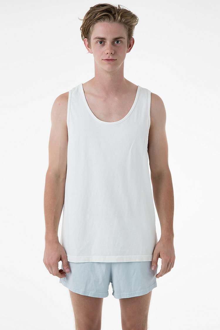 6.5 oz GD Basic Mens Tank WHITE
