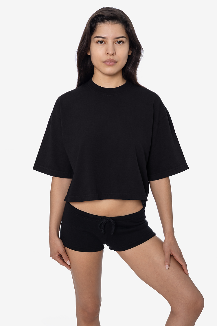 18/1 Oversize Crop Tee BLACK SupportIMG2