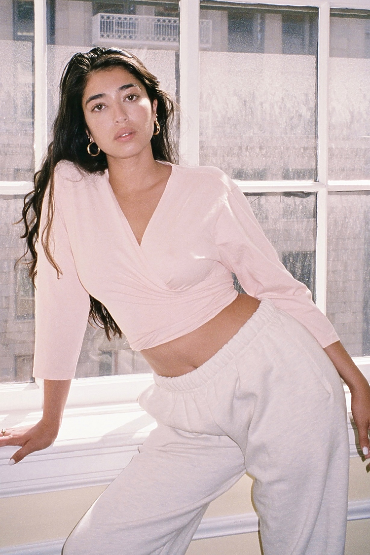 Le Weekend Tie Top SEASHELL PINK