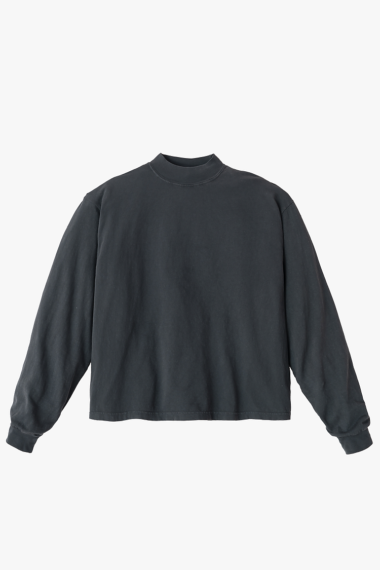 18/1 L/S OVERSIZED MOCK DOLPHIN BLUE