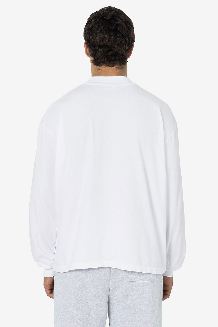 18/1 L/S OVERSIZED MOCK WHITE