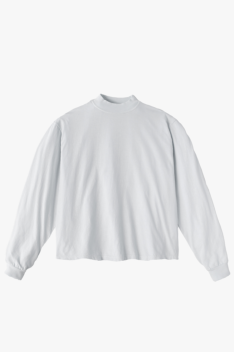 18/1 L/S OVERSIZED MOCK WHITE