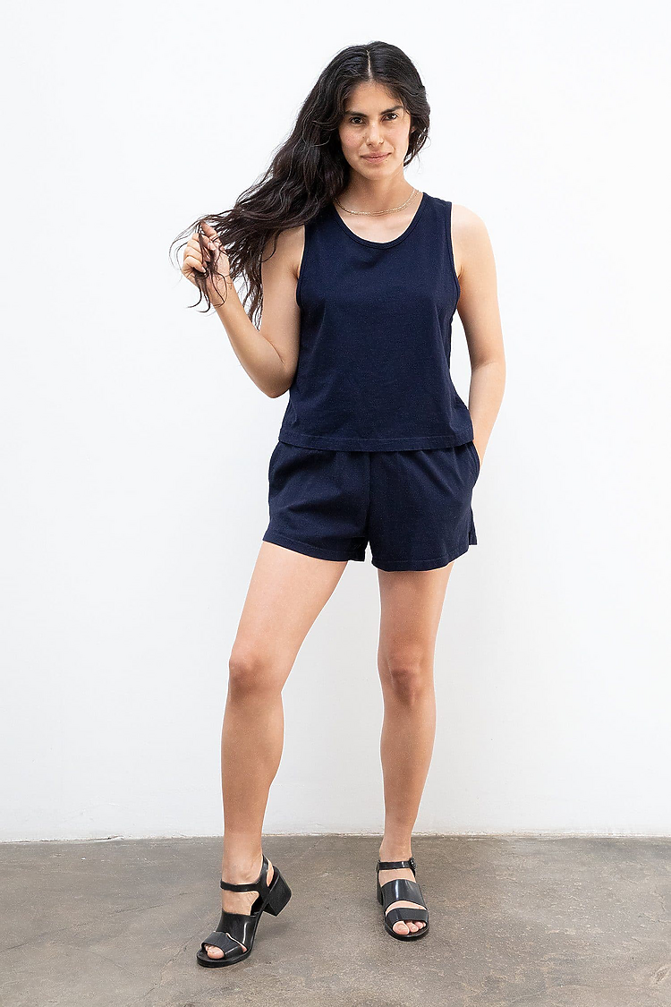 6.5 oz Garment Dye Mid-Tank NAVY