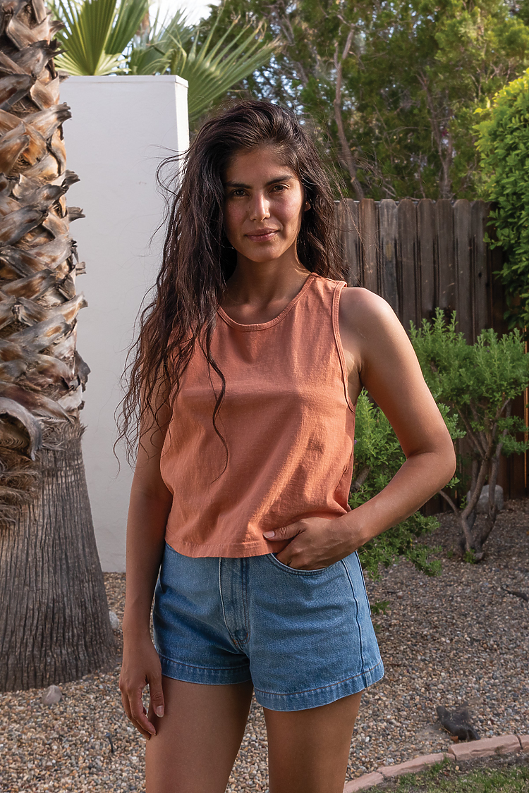 6.5 oz Garment Dye Mid-Tank TERRACOTTA