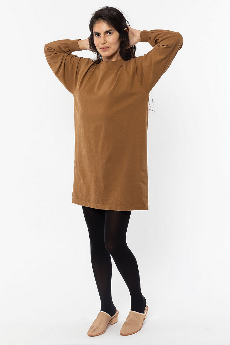 L/S Mock Neck Dress Brass