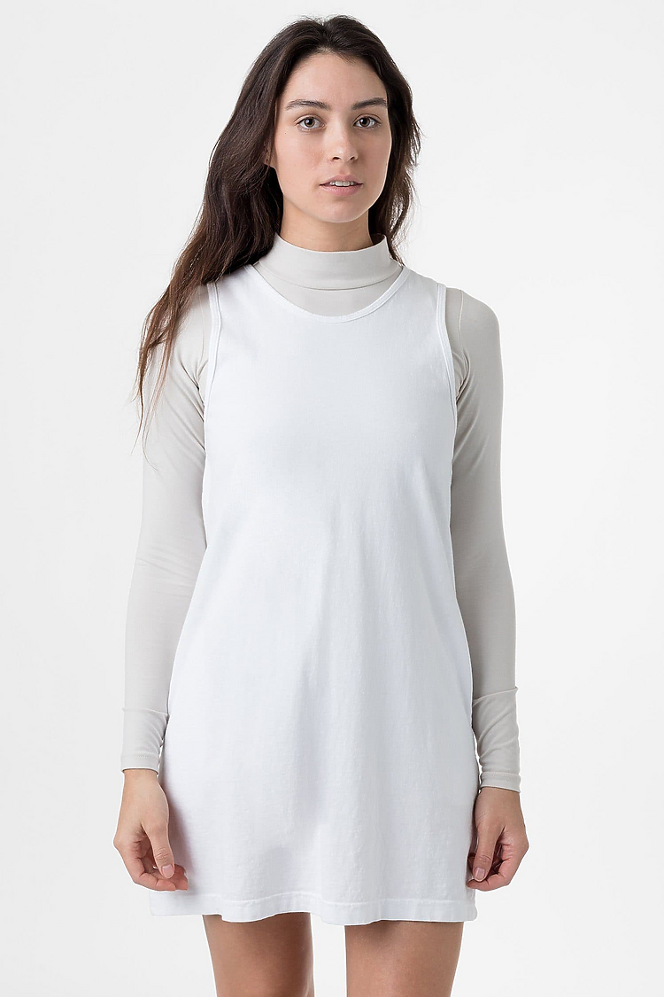 Garment Dye Tank Dress White