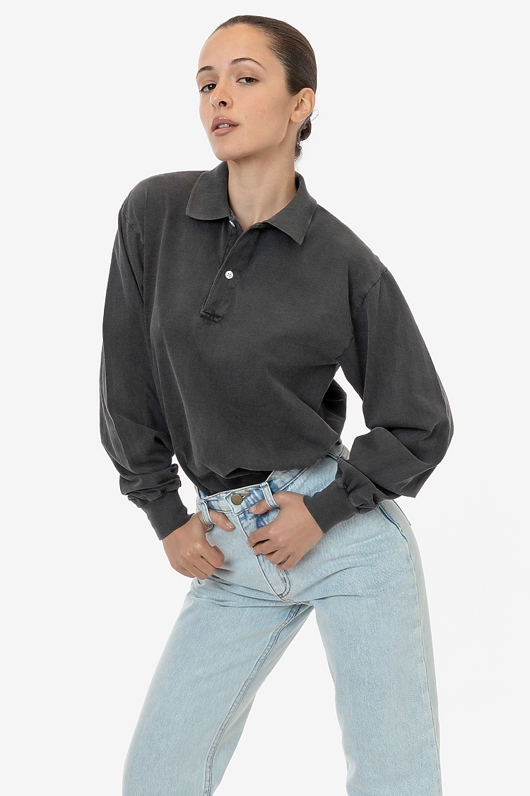 18/1 Polo Long Sleeve VINTAGE BLACK