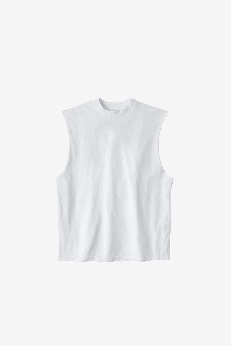 Sleeveless Tee 6.5oz White SupportIMG3