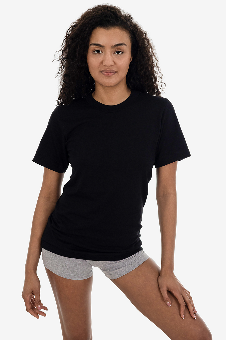 S/S Fine Jersey Crew 4.3 oz Black