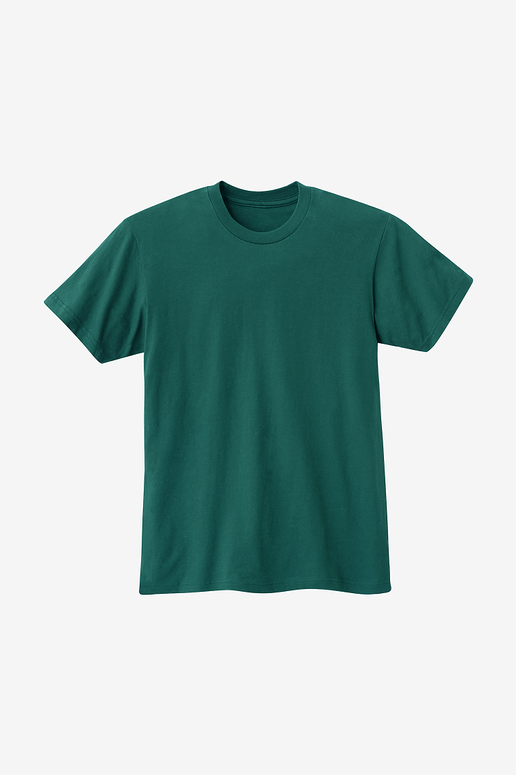 S/S Fine Jersey Crew 4.3 oz FOREST GREEN