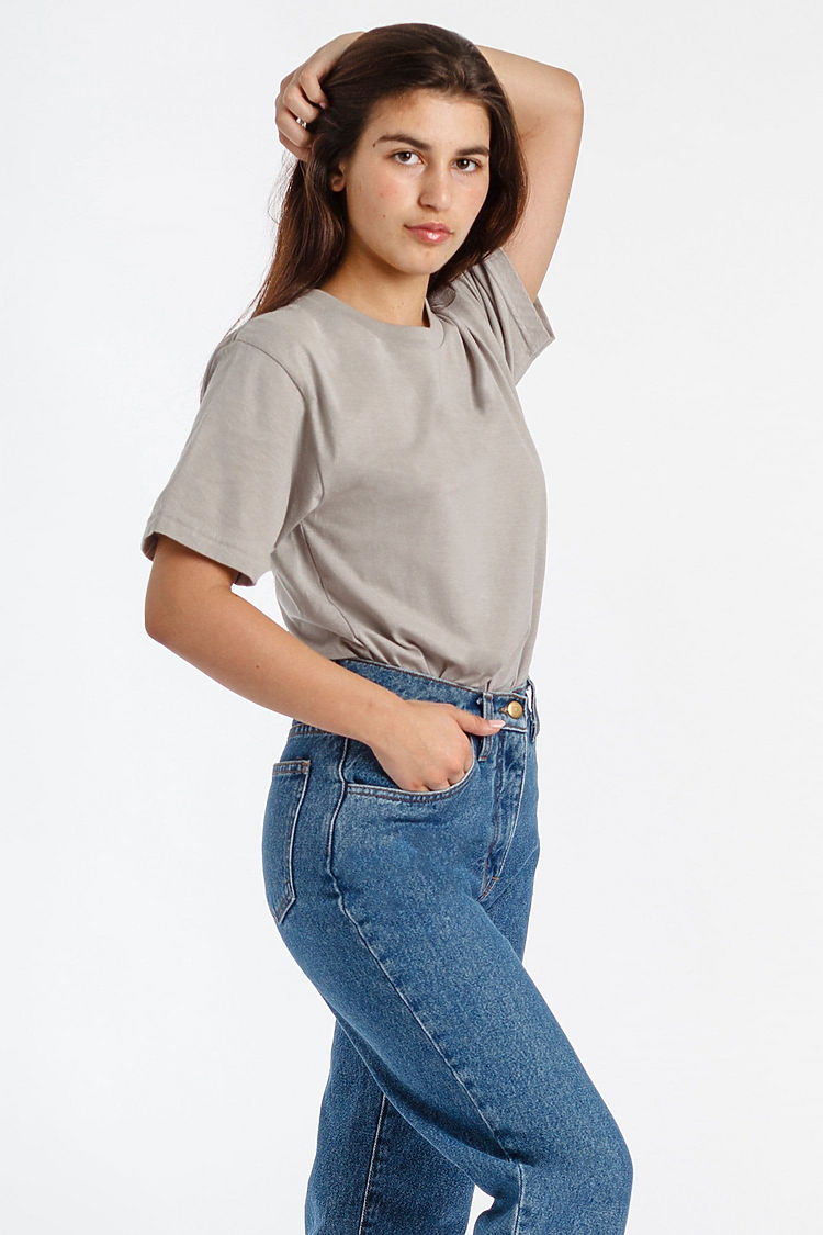 S/S Fine Jersey Crew 4.3 oz New Silver