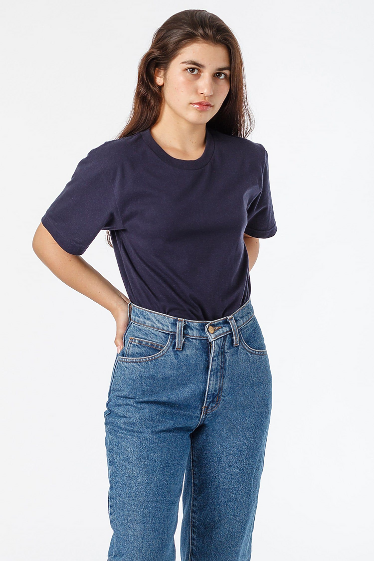 S/S Fine Jersey Crew 4.3 oz NAVY