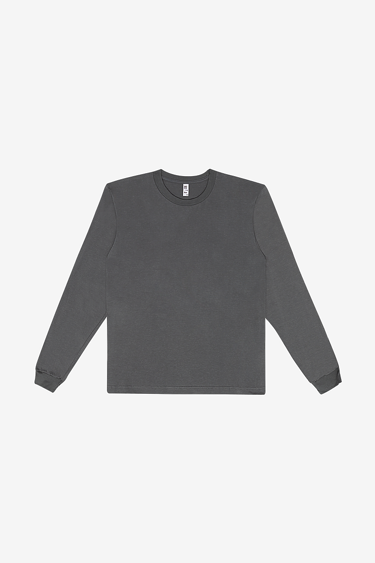 L/S Fine Jersey Crew 4.3oz ASPHALT