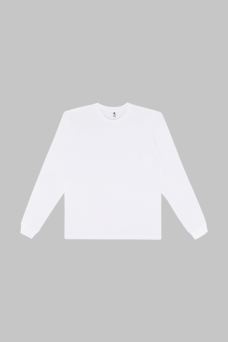 L/S Fine Jersey Crew 4.3oz WHITE