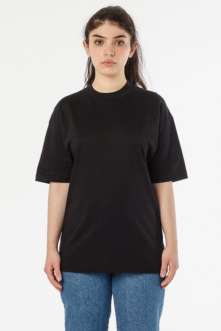 S/S Mock Crew Neck 6.0oz Heavy Black