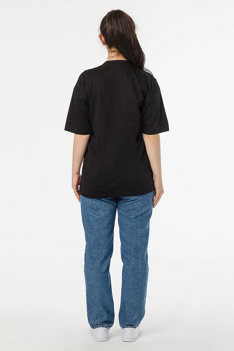 S/S Mock Crew Neck 6.0oz Heavy Black