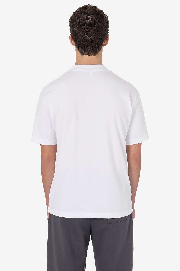 S/S Mock Crew Neck 6.0oz Heavy White