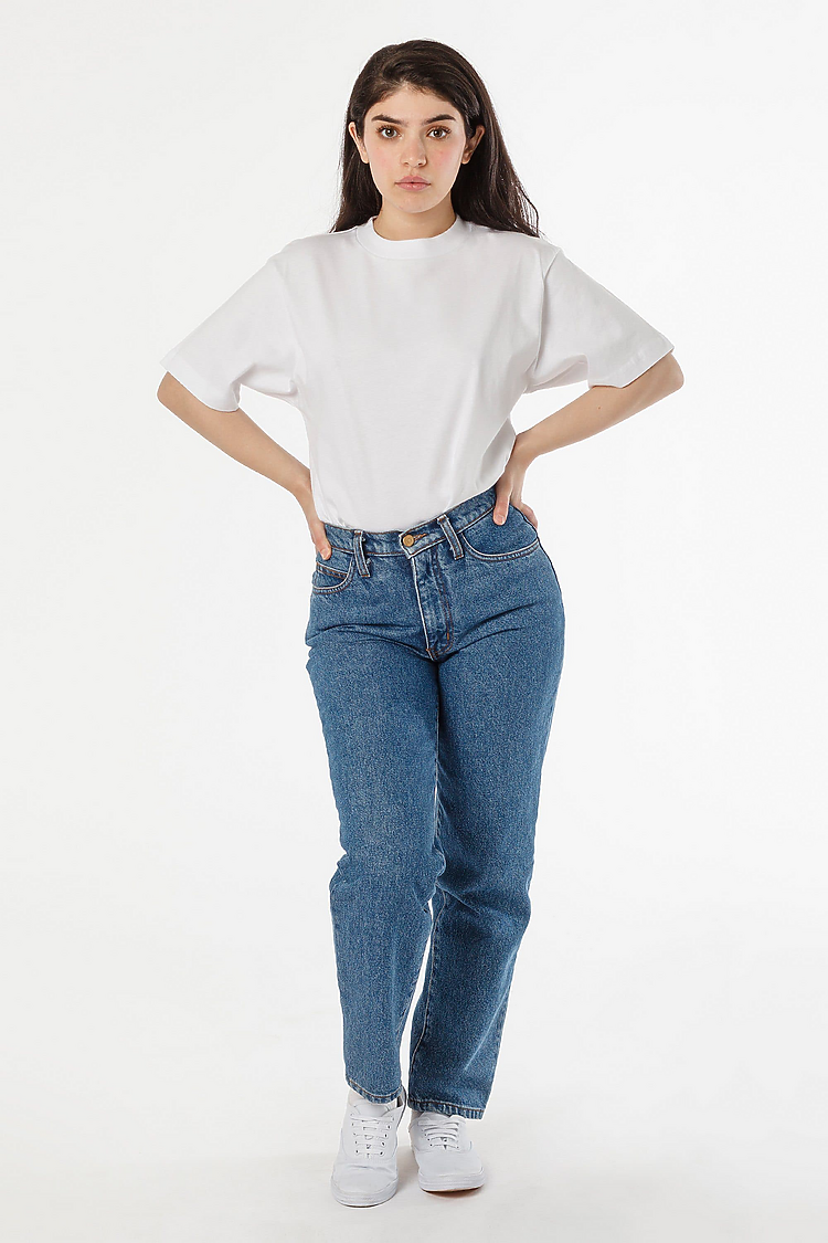 S/S Mock Crew Neck 6.0oz Heavy White