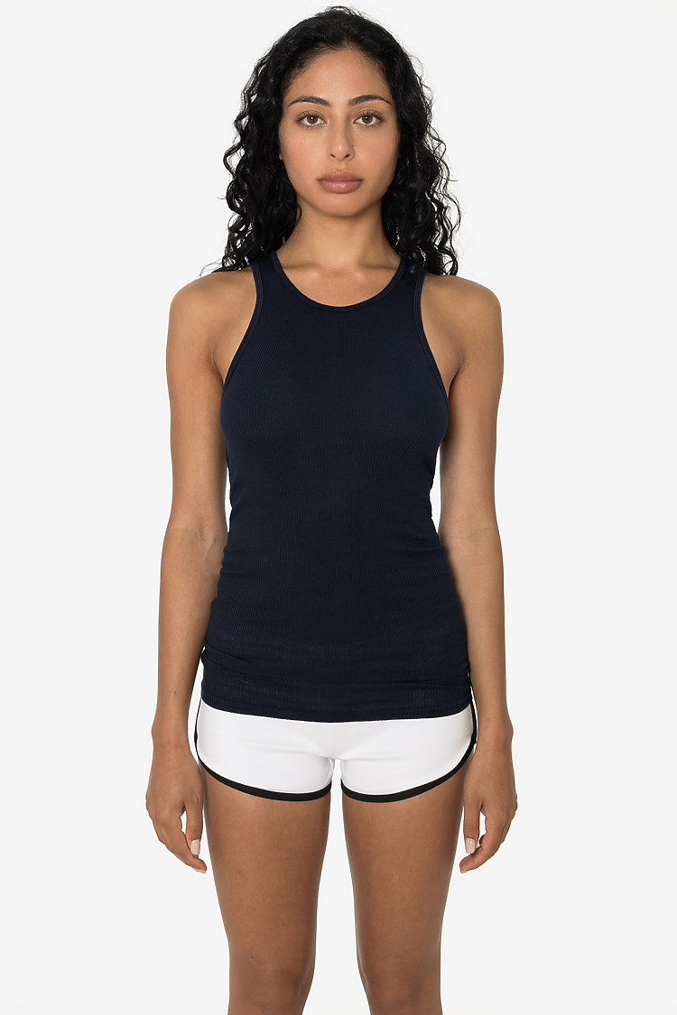 5.6oz GD 2X1 Tubular Rib Tank Black Edge