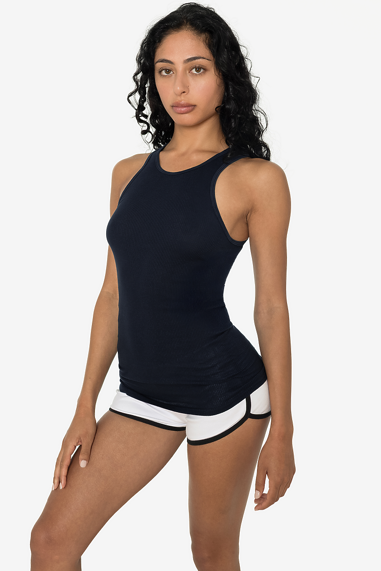 5.6oz GD 2X1 Tubular Rib Tank Black Edge