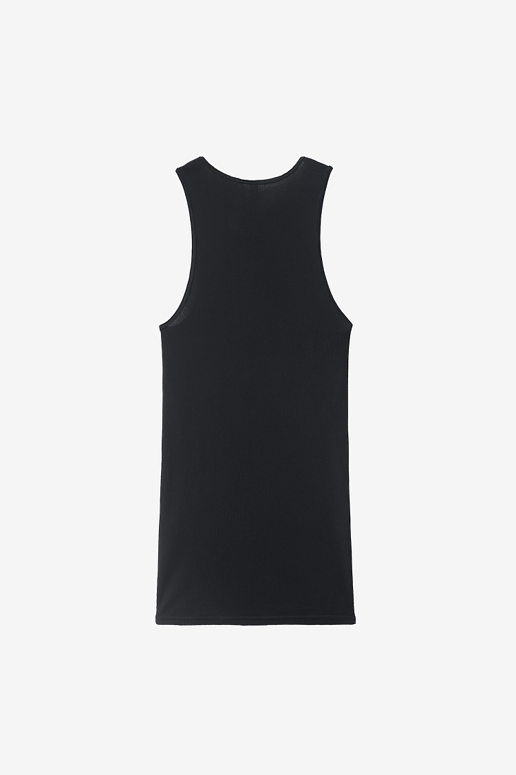 5.6oz GD 2X1 Tubular Rib Tank Black Edge