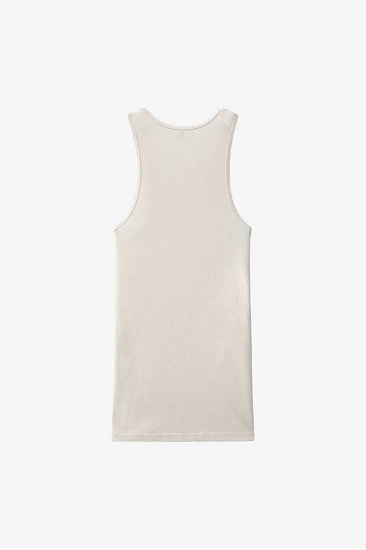 5.6oz GD 2X1 Tubular Rib Tank CREME