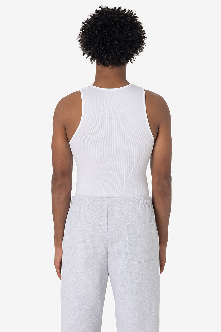 5.6oz GD 2X1 Tubular Rib Tank White